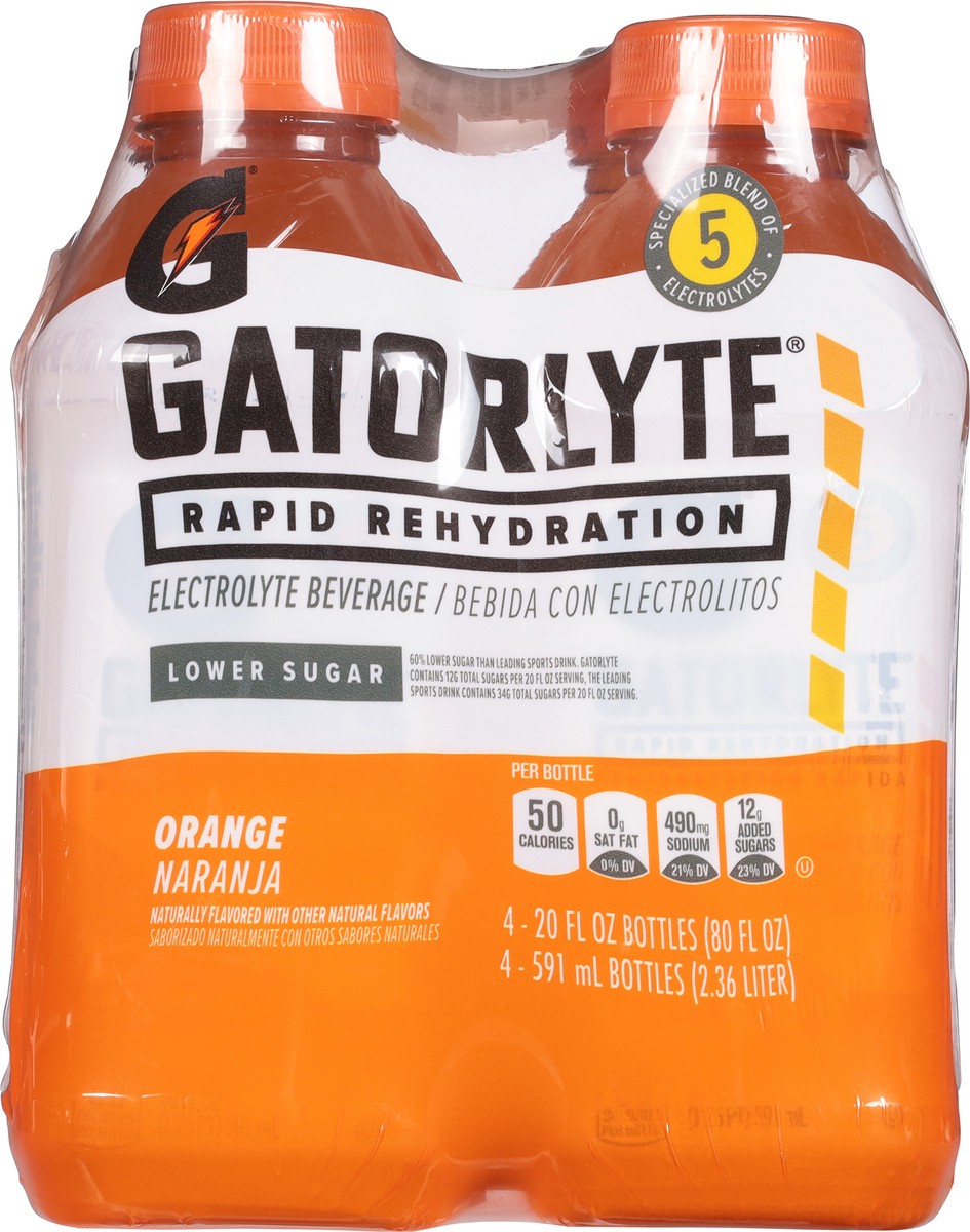 slide 10 of 13, Gatorlyte Electrolyte Beverage Orange - 4 ct, 4 ct