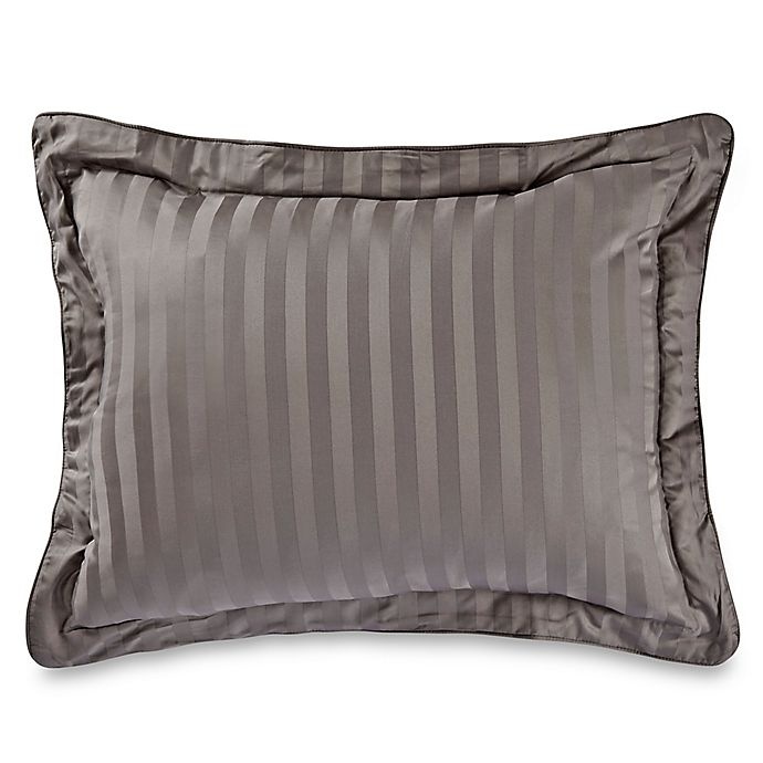 slide 1 of 1, Wamsutta 500-Thread-Count PimaCott Damask Standard Pillow Sham - Grey, 1 ct