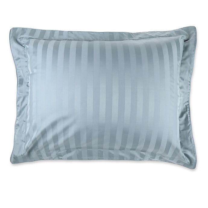 slide 1 of 1, Wamsutta 500-Thread-Count PimaCott Damask Standard Pillow Sham - Aqua, 1 ct