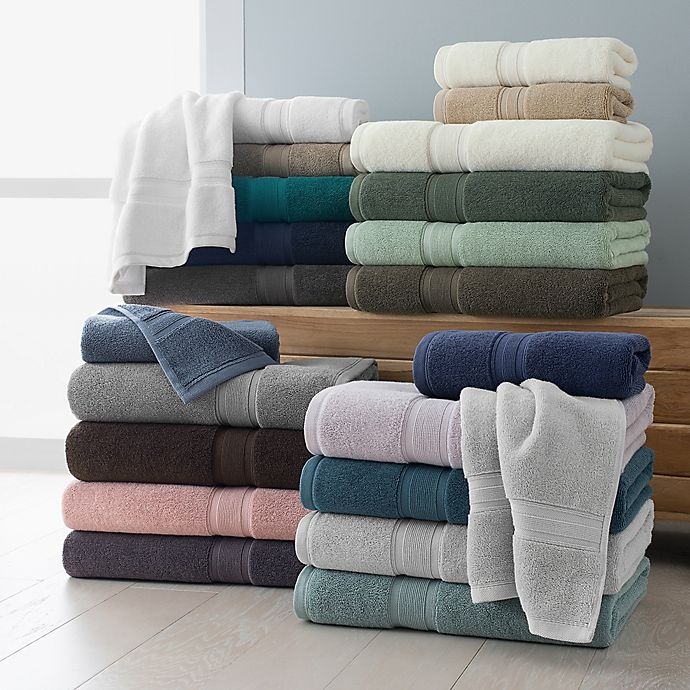 slide 2 of 7, Wamsutta Icon PimaCott Bath Towel Set - White, 6 ct