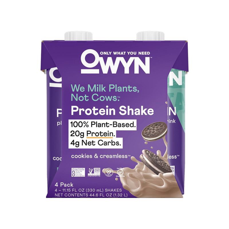 slide 1 of 3, OWYN Protein Shake - Cookies N' Creamless - 4pk/44.6 fl oz, 4 ct; 44.6 fl oz