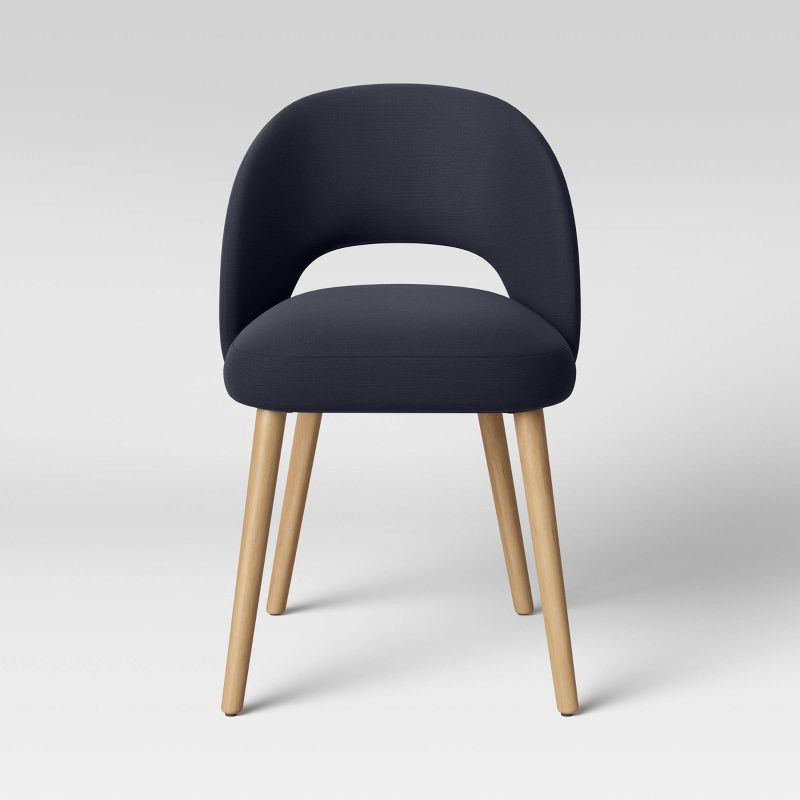 slide 3 of 3, Galles Mid-Century Fully Assembled Dining Chair Navy - Threshold™, 1 ct