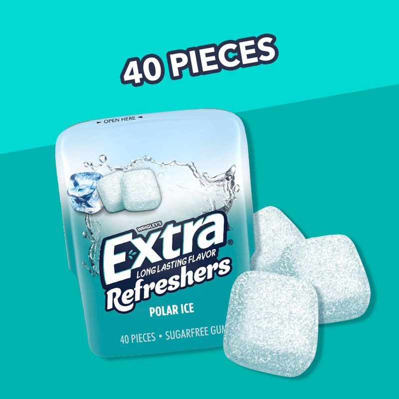 slide 4 of 9, Wrigley's EXTRA Refreshers Polar Ice Sugar-Free Gum - 40ct, 40 ct