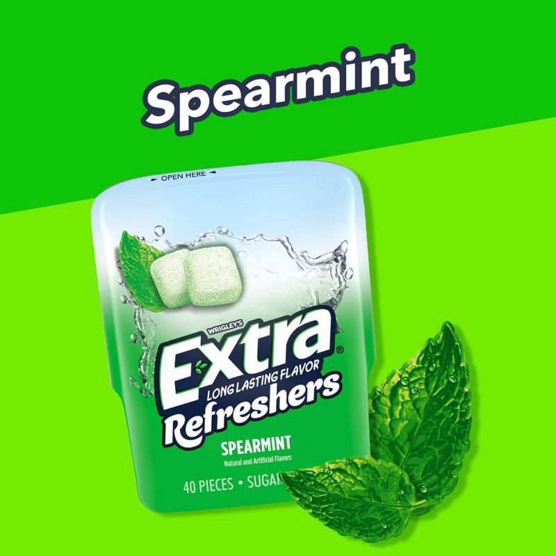 slide 3 of 9, Wrigley's Extra Refreshers Spearmint Sugar-Free Gum - 40ct, 40 ct