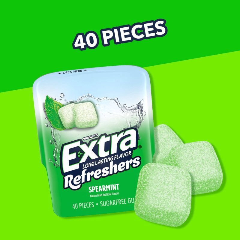 slide 4 of 9, Wrigley's Extra Refreshers Spearmint Sugar-Free Gum - 40ct, 40 ct
