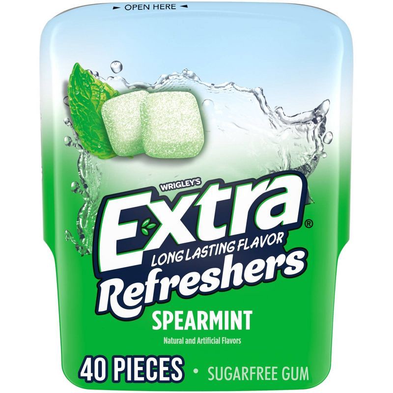 slide 1 of 9, Wrigley's Extra Refreshers Spearmint Sugar-Free Gum - 40ct, 40 ct