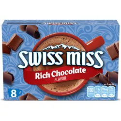 Swiss Miss Rich Chocolate Flavored Hot Cocoa Mix, 8 Count Hot Cocoa Packets
