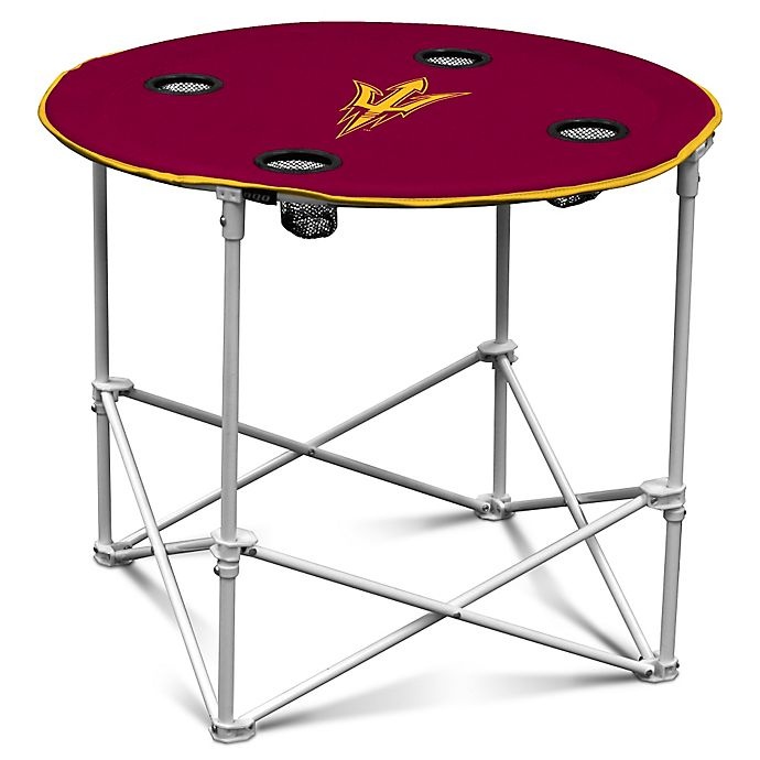 slide 1 of 1, NCAA Arizona State University Round Collapsible Table, 1 ct