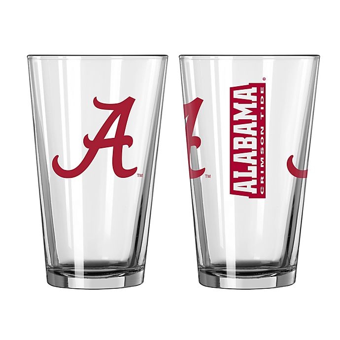 slide 1 of 1, NCAA Alabama Gameday Pint Glass, 16 oz