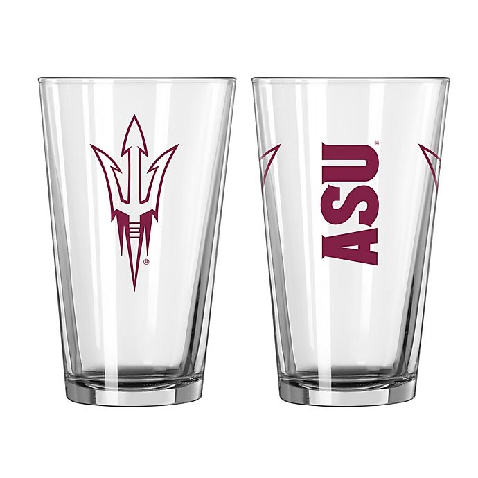 slide 1 of 1, NCAA Arizona State Gameday Pint Glass, 16 oz
