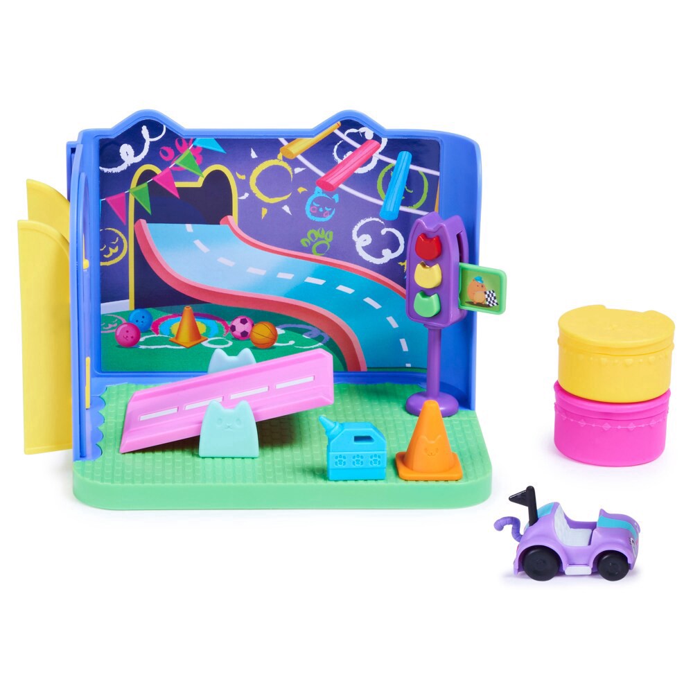 slide 5 of 5, Gabby's Dollhouse Carlita Purr-ific Play Room with Carlita Toy Car, 1 ct