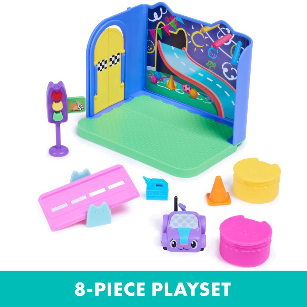 slide 2 of 5, Gabby's Dollhouse Carlita Purr-ific Play Room with Carlita Toy Car, 1 ct