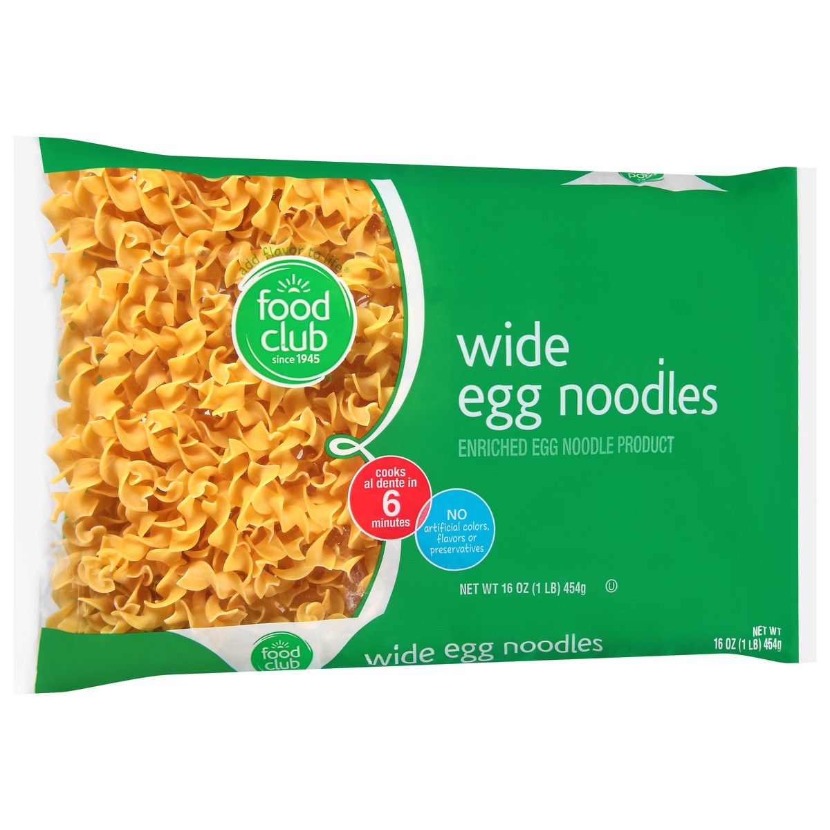 slide 2 of 9, Food Club Wide Egg Noodles 16 oz, 16 oz