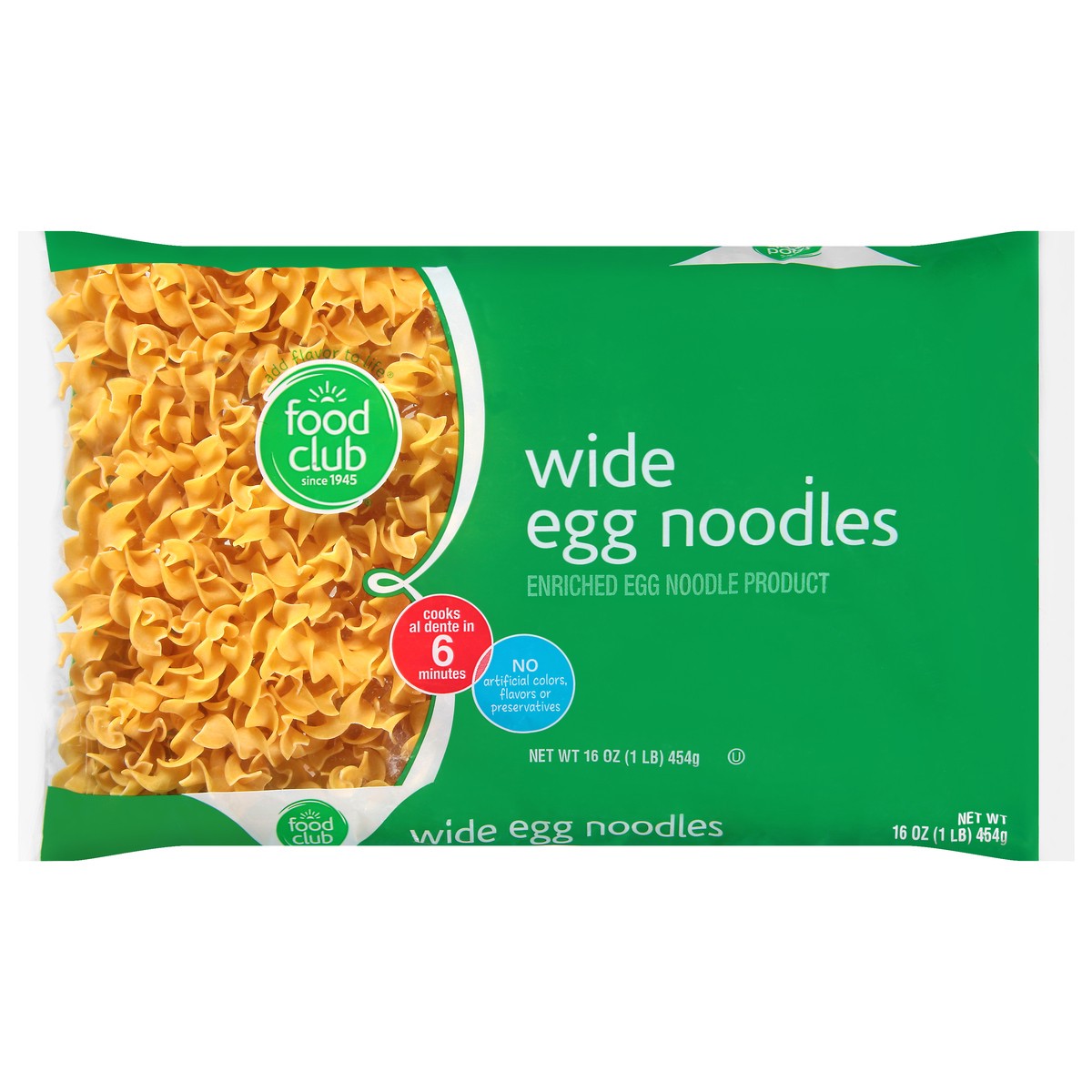 slide 1 of 9, Food Club Wide Egg Noodles 16 oz, 16 oz