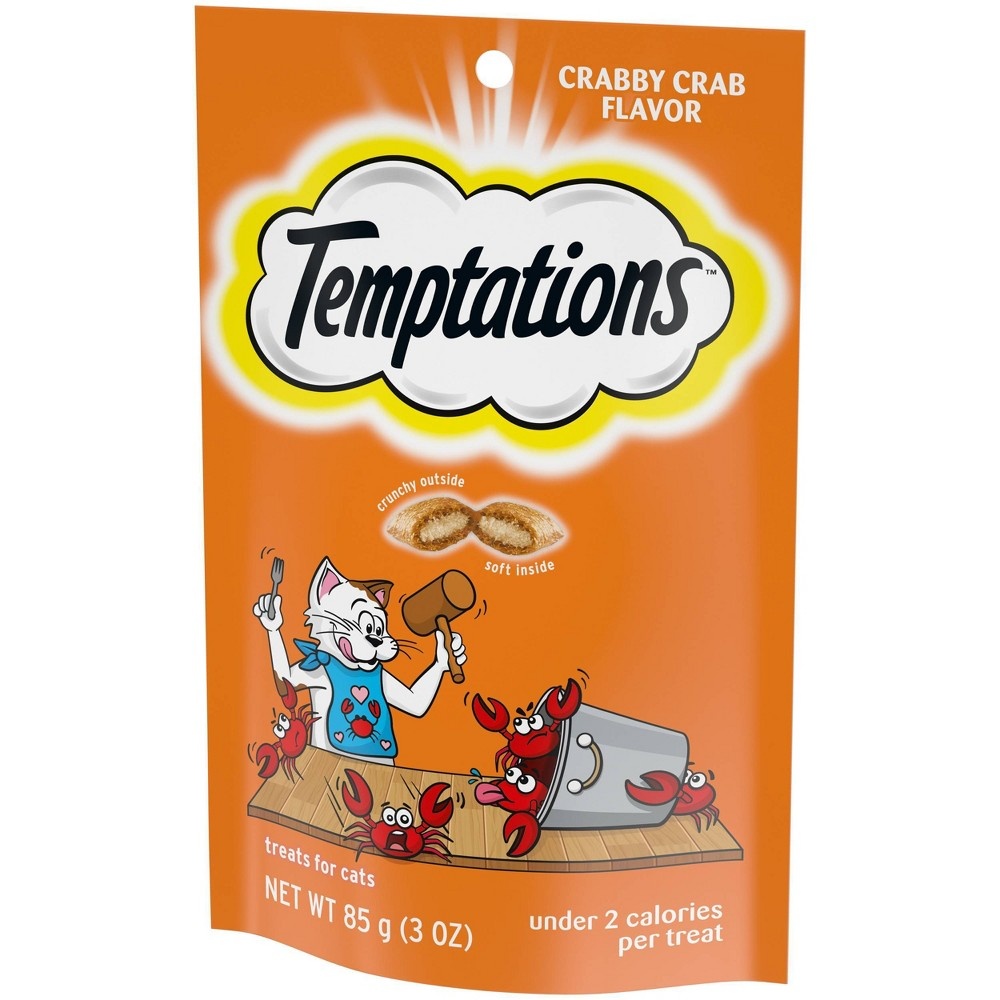 slide 3 of 4, Temptations Crabby Crab Cat Treats, 3 oz