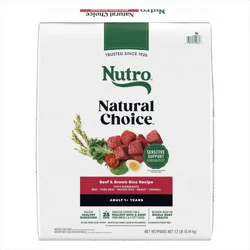 Nutro Natural Choice Beef, Vegetable and Brown Rice Flavor Adult Dry Dog Food - 12lbs