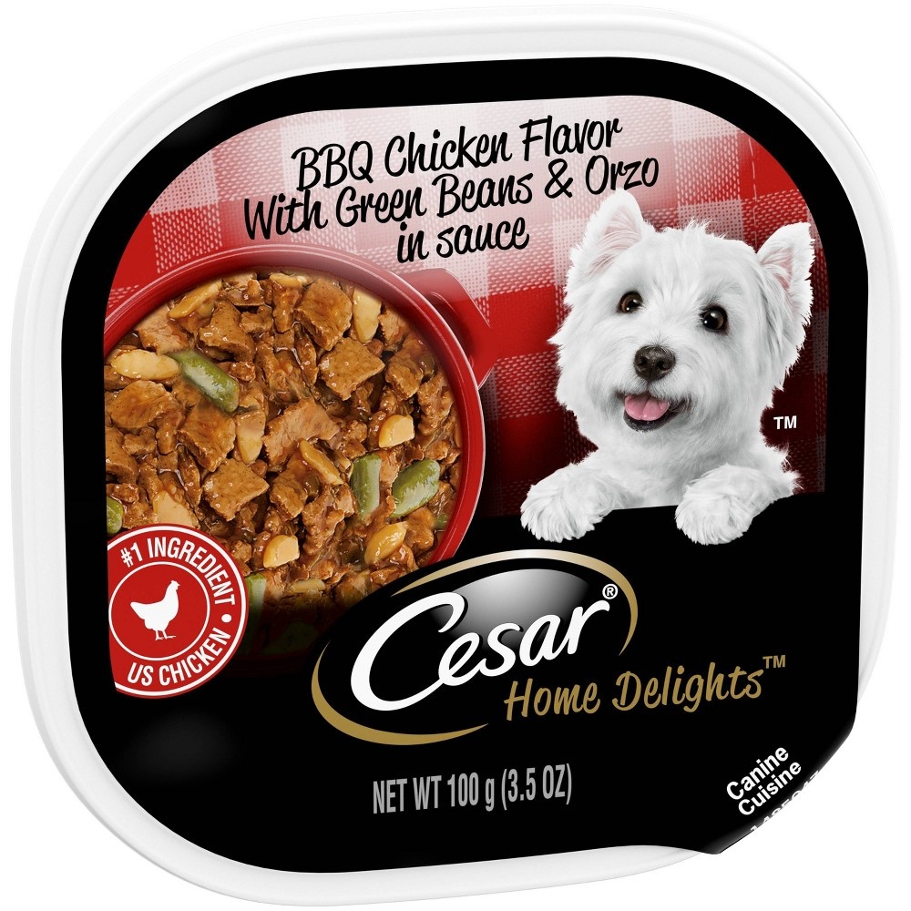 slide 4 of 4, Cesar Home Delights Wet Dog Food BBQ Chicken Flavor, 3.5 oz