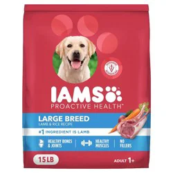 IAMS Proactive Health Lamb and Rice Flavor Large Breed Adult Dry Dog Food - 15lbs