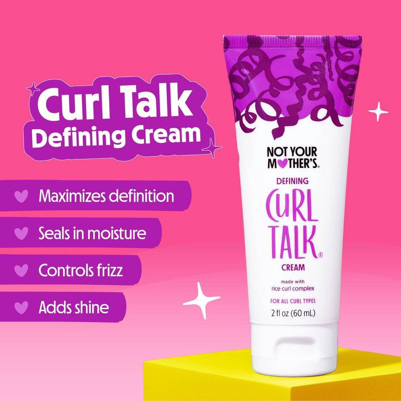 slide 3 of 8, Not Your Mother's Curl Talk Defining Curl Cream Mini Travel Size for Curly Hair - 2 fl oz, 2 fl oz