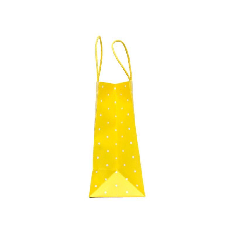 slide 2 of 3, Medium Dotted Gift Bag White/Yellow - Spritz™, 1 ct