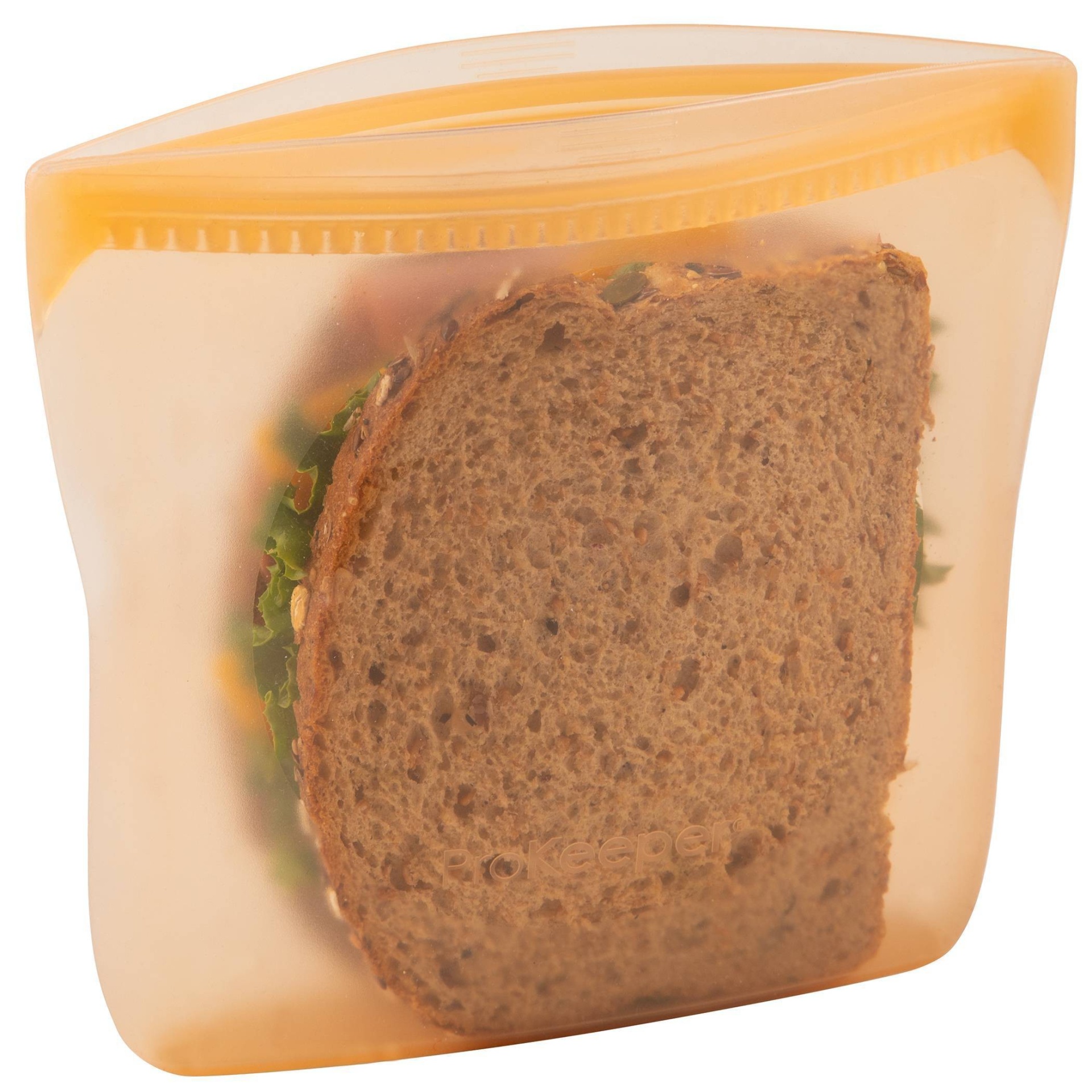 slide 1 of 3, Progressive Sandwich Bag - Mellow Orange, 1 ct