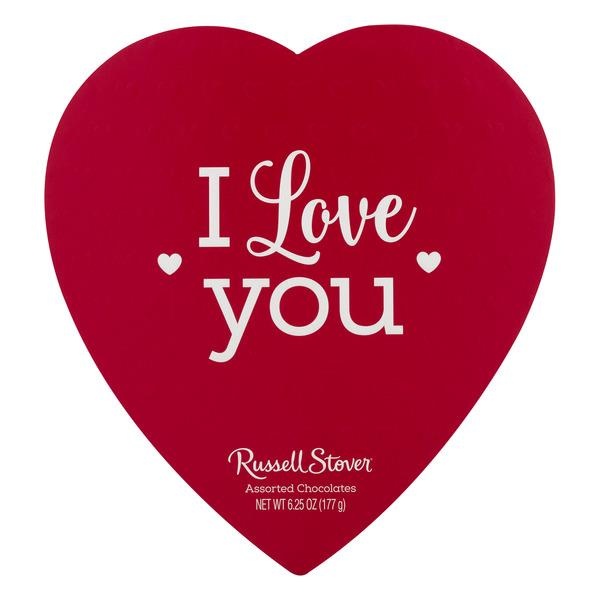 slide 1 of 7, Russell Stover I Love You Assorted Chocolates, 6.25 oz