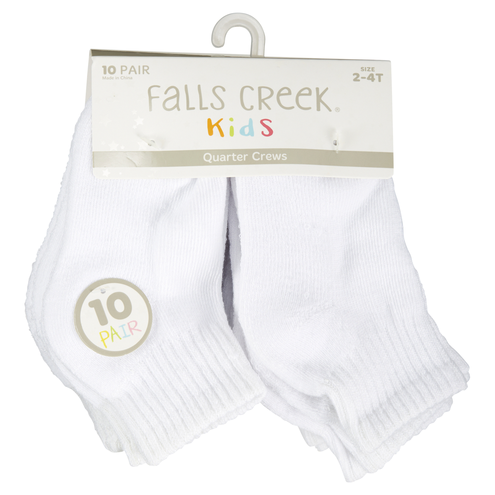 slide 1 of 5, Falls Creek Kids Falls Creek Infant Quarter Crew Sock, 2 ct; 4t