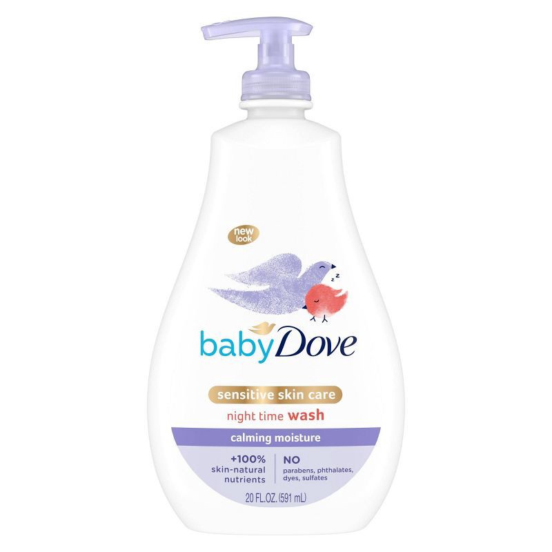 slide 2 of 13, Baby Dove Calming Moisture Baby Body Wash & Shampoo, Hypoallergenic and Tear-Free - 20 fl oz, 20 fl oz