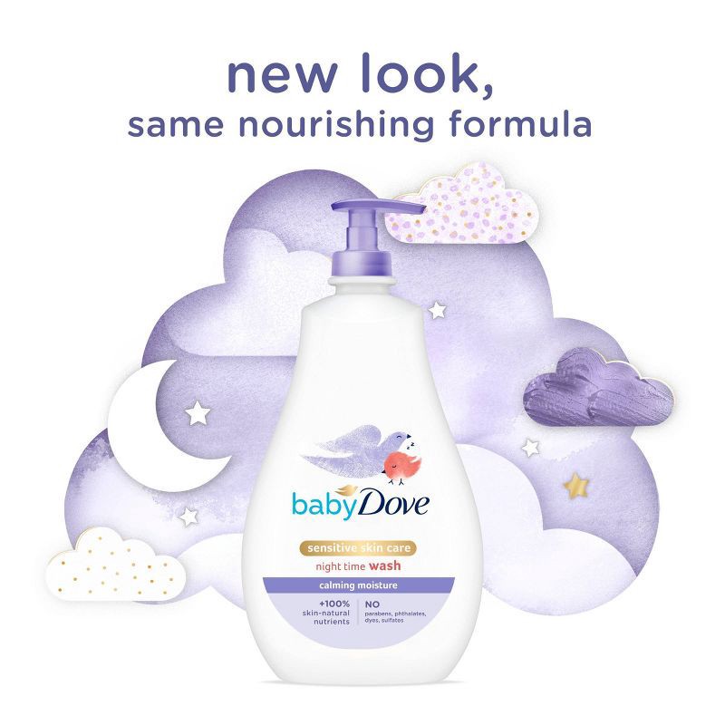 slide 6 of 12, Baby Dove Calming Moisture Baby Body Wash & Shampoo, Hypoallergenic and Tear-Free - 20 fl oz, 20 fl oz