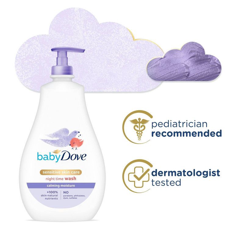 slide 7 of 12, Baby Dove Calming Moisture Baby Body Wash & Shampoo, Hypoallergenic and Tear-Free - 20 fl oz, 20 fl oz