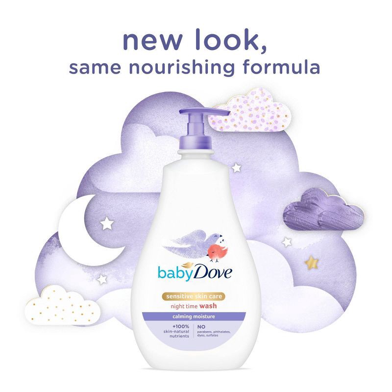 slide 7 of 13, Baby Dove Calming Moisture Baby Body Wash & Shampoo, Hypoallergenic and Tear-Free - 20 fl oz, 20 fl oz