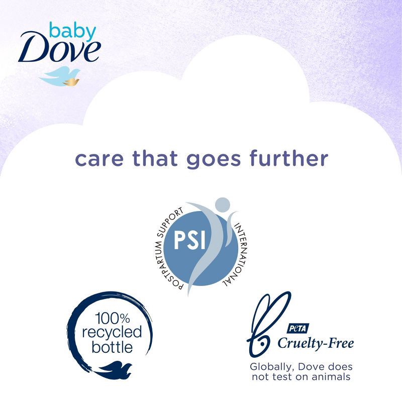 slide 9 of 12, Baby Dove Calming Moisture Baby Body Wash & Shampoo, Hypoallergenic and Tear-Free - 20 fl oz, 20 fl oz