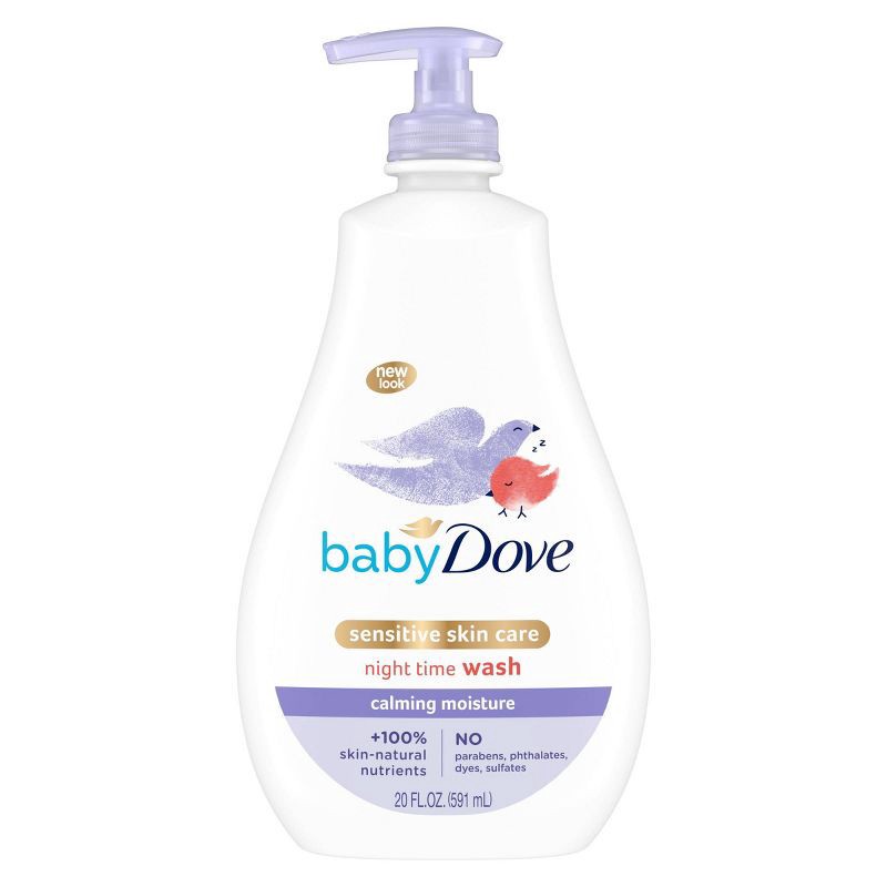 slide 1 of 12, Baby Dove Calming Moisture Baby Body Wash & Shampoo, Hypoallergenic and Tear-Free - 20 fl oz, 20 fl oz