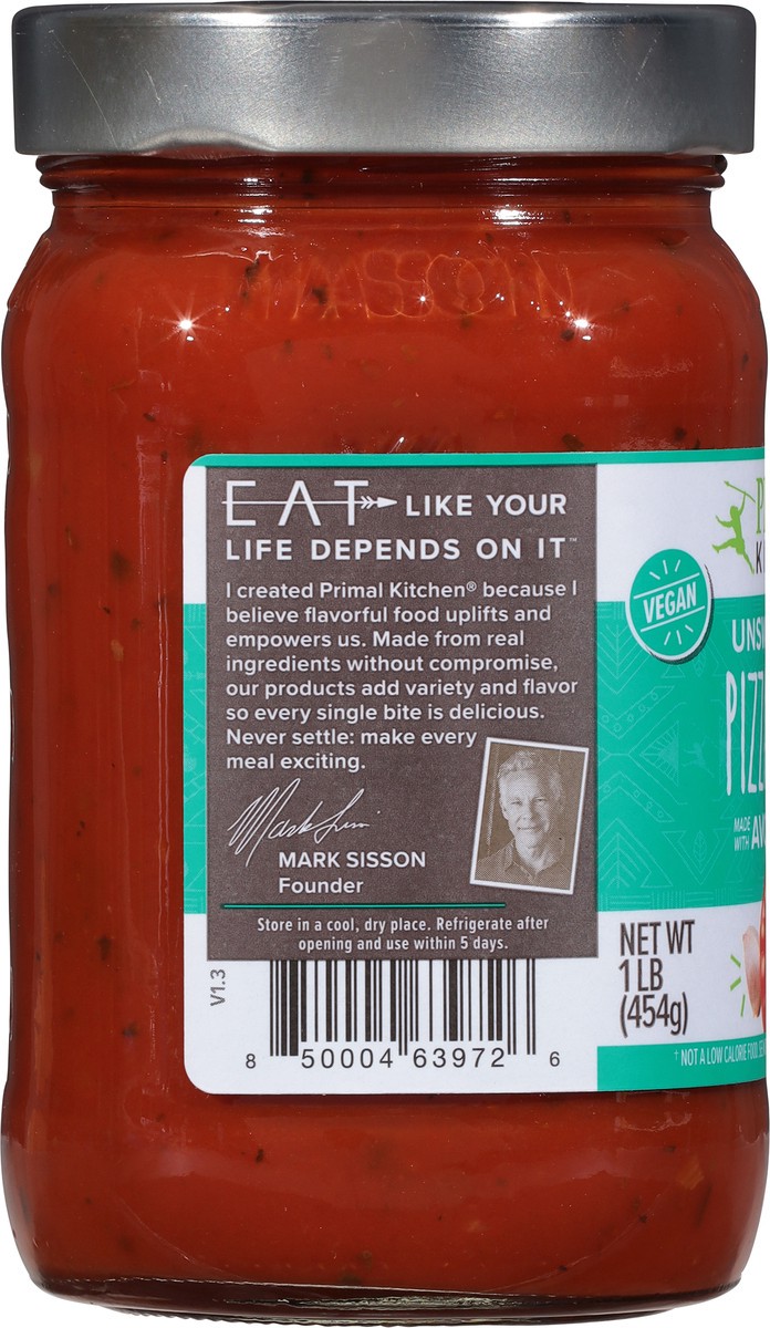 slide 6 of 9, Primal Kitchen Unsweetened Pizza Sauce 1 lb, 16 oz