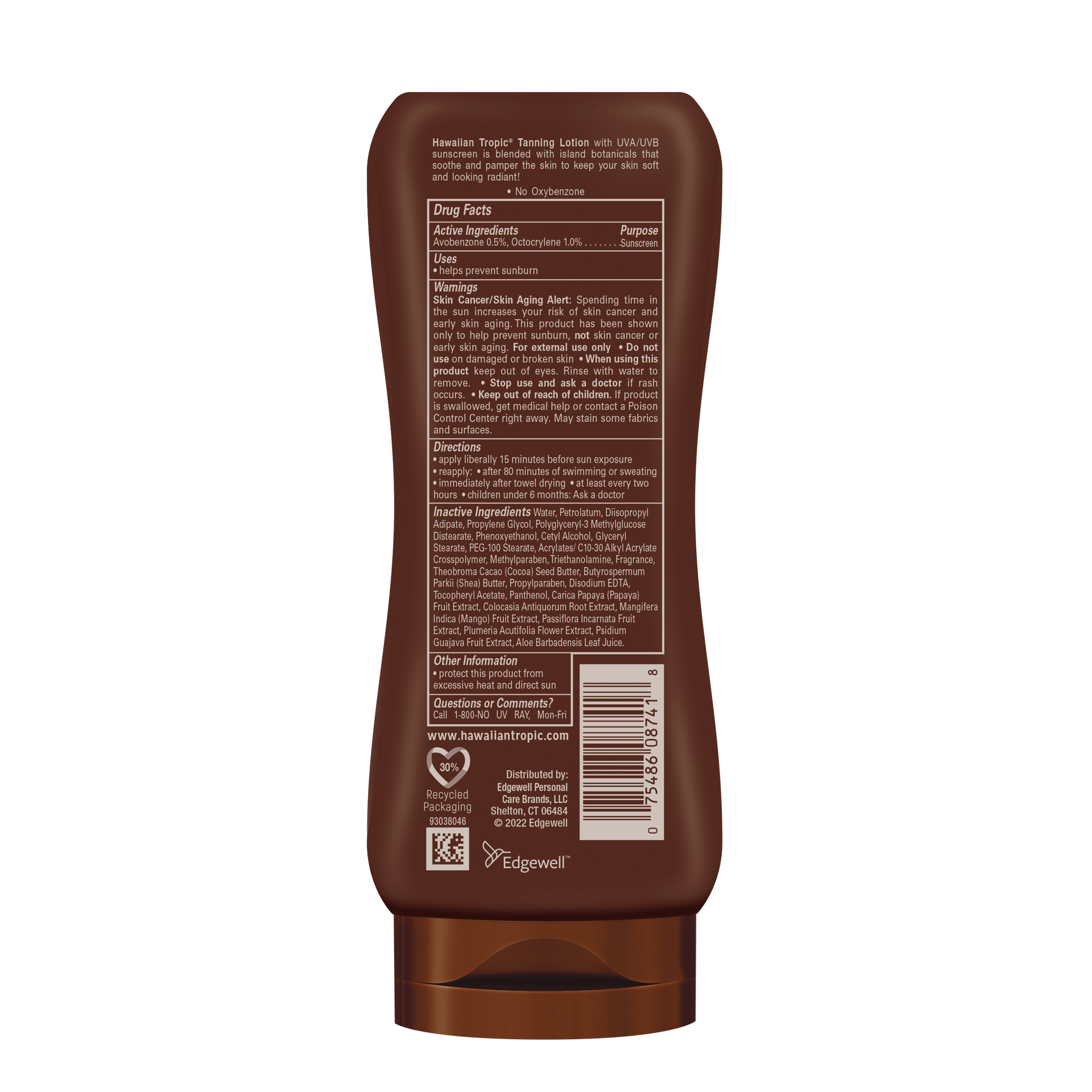 slide 4 of 7, Hawaiian Tropic Tan Lotion Spf 8, 8 oz