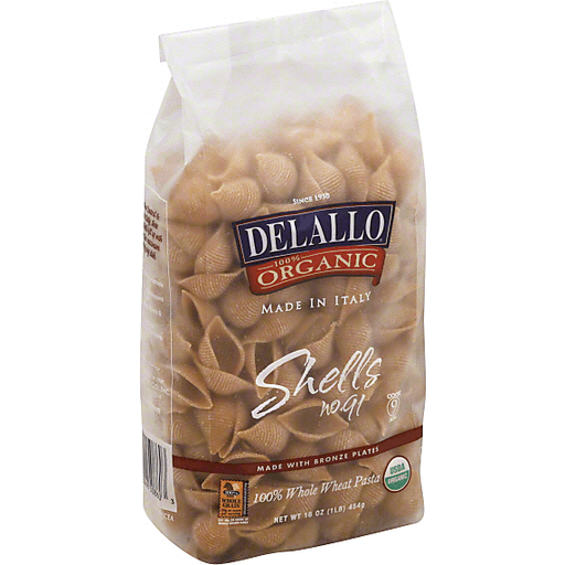 slide 2 of 2, DeLallo Organic Whole Wheat Shells, 16 oz