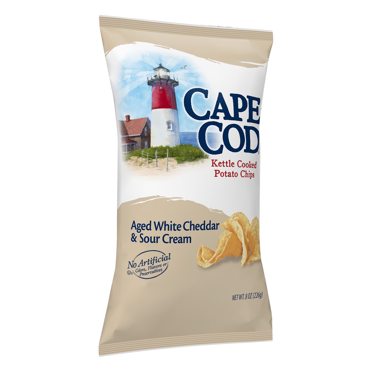 slide 3 of 5, Cape Cod Potato Chips, Aged White Cheddar & Sour Cream Kettle Cooked Chips, 8 Oz, 8 oz