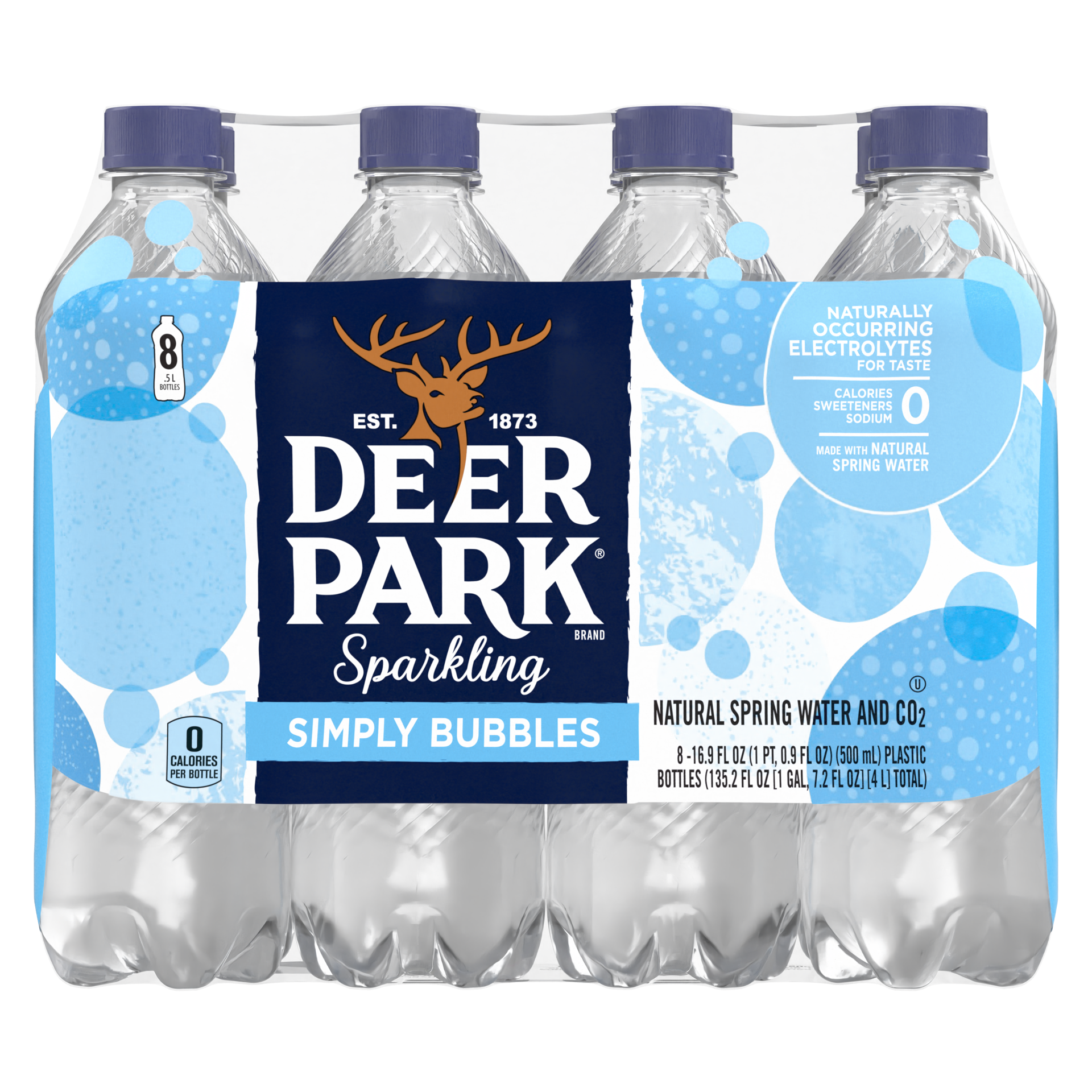 slide 2 of 5, Deer Park Sparkling Water, Simply Bubbles- 16.9 fl oz, 16.9 fl oz