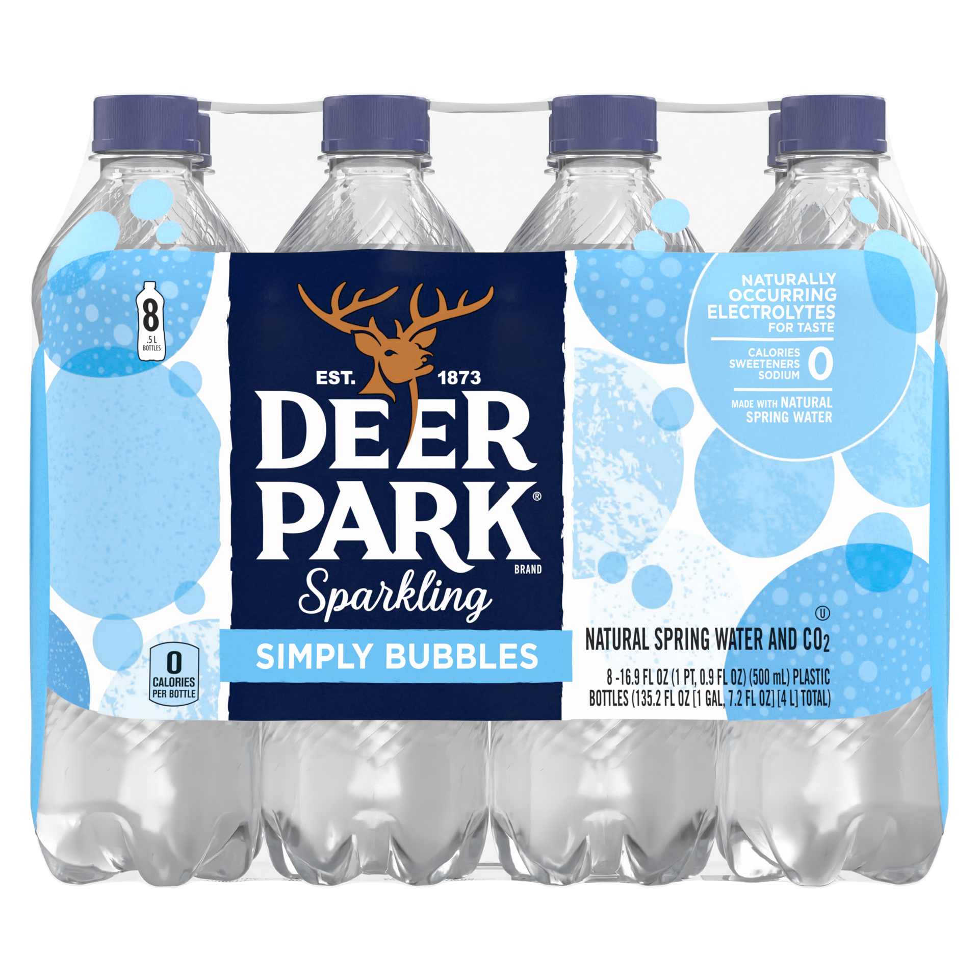 slide 1 of 5, Deer Park Sparkling Water, Simply Bubbles- 16.9 fl oz, 16.9 fl oz