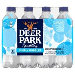 Deer Park Sparkling Water, Simply Bubbles, 16.9 oz. Bottles (8 Count)