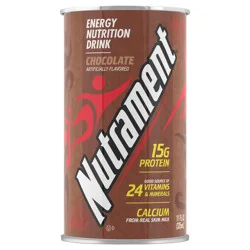 Nutrament Chocolate Nutrition Drink, Energy Drink with Vitamins, Minerals and Protein, 11 fl oz Can
