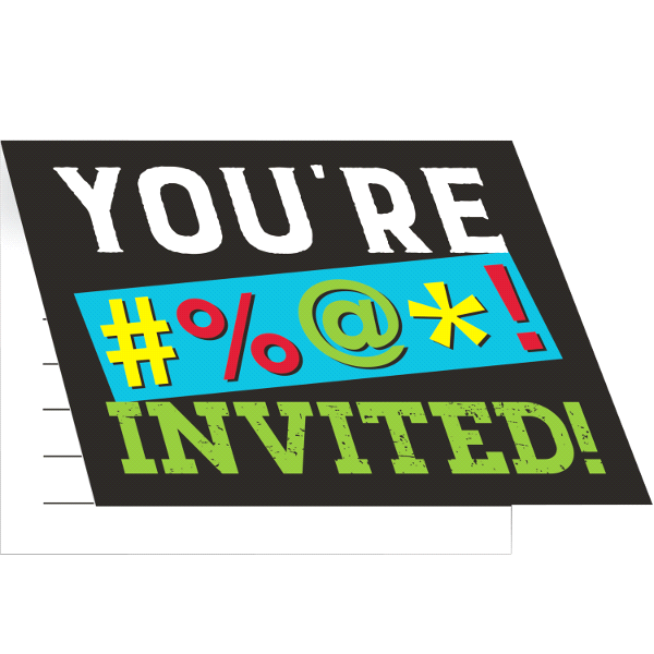 slide 1 of 1, Creative Converting Age Humor Invitations, 8 ct