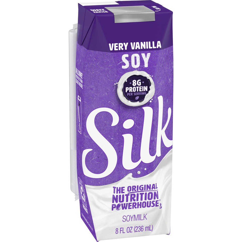 slide 8 of 8, Silk Shelf-Stable Soy Milk Singles, Very Vanilla, Dairy-Free, Vegan, Non-GMO Project Verified, 8 oz., 8 fl oz
