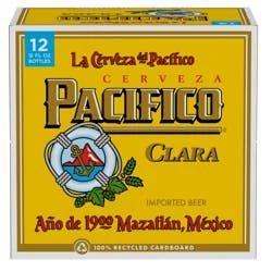 Pacifico Clara Mexican Lager Beer, 12 pk 12 fl oz Bottles, 4.4% ABV