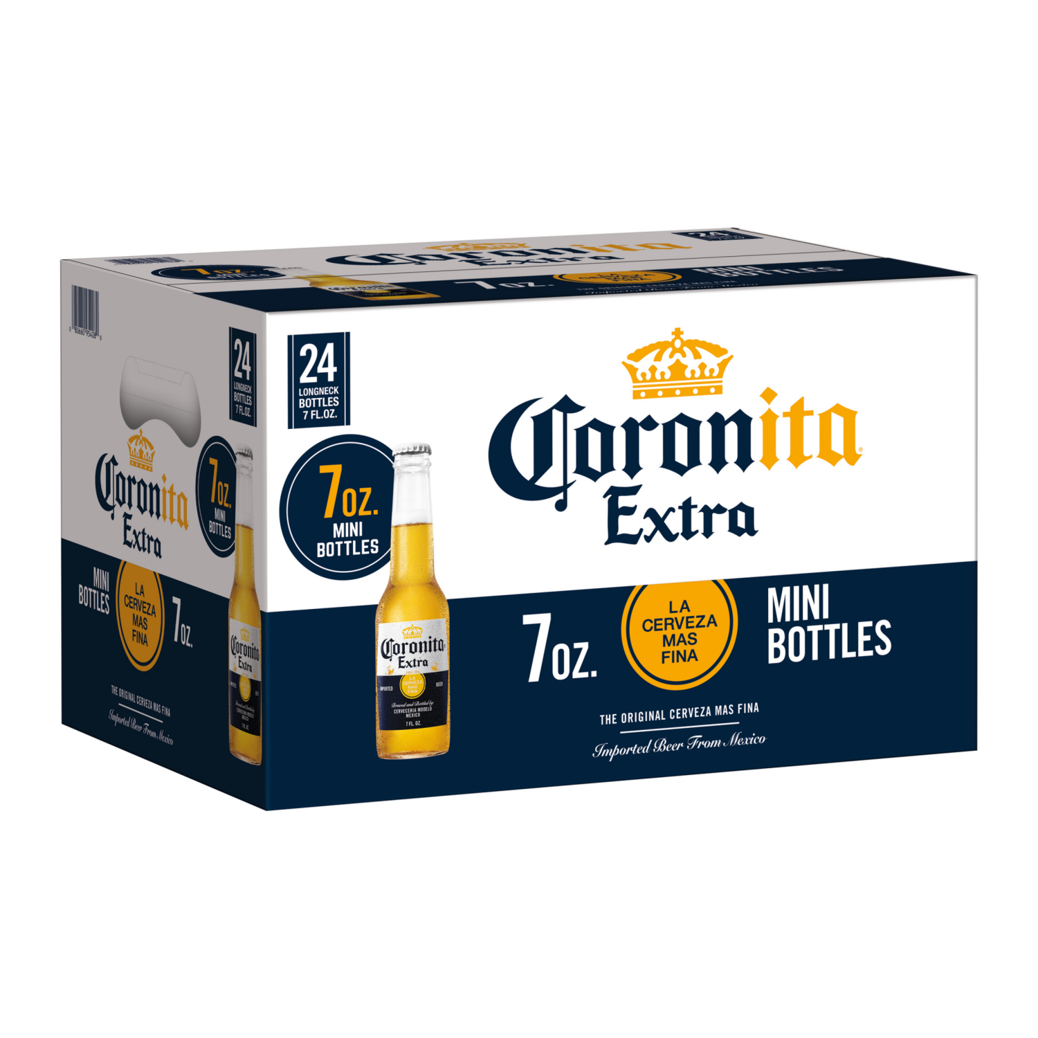 slide 4 of 8, Coronita Extra Corona Extra Coronita Mexican Lager Beer, 24 pk 7 fl oz Bottles, 4.6% ABV, 24 ct