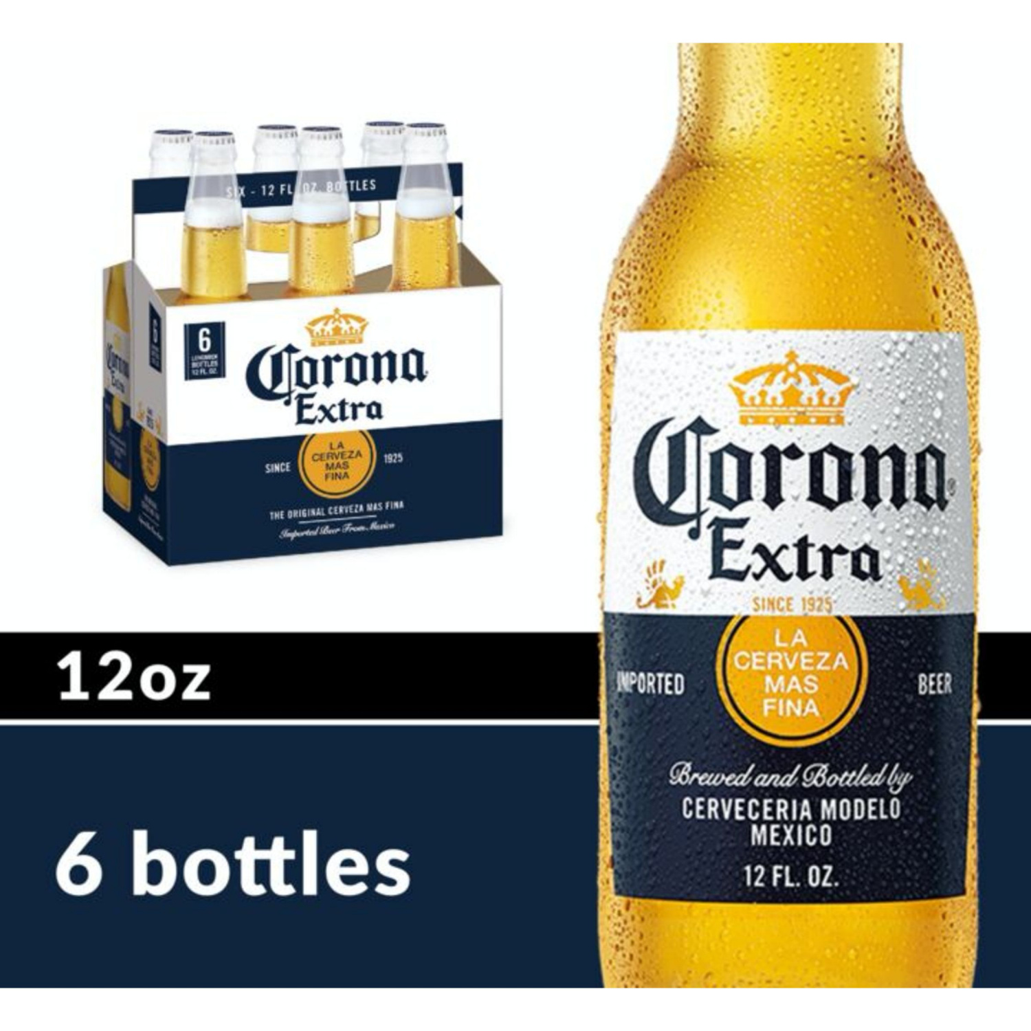 slide 2 of 8, Corona Extra Mexican Lager Beer, 6 pk 12 fl oz Bottles, 4.6% ABV, 6 ct