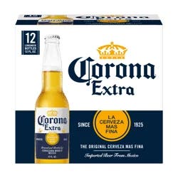 Corona Extra Mexican Lager Beer, 12 pk 12 fl oz Bottles, 4.6% ABV