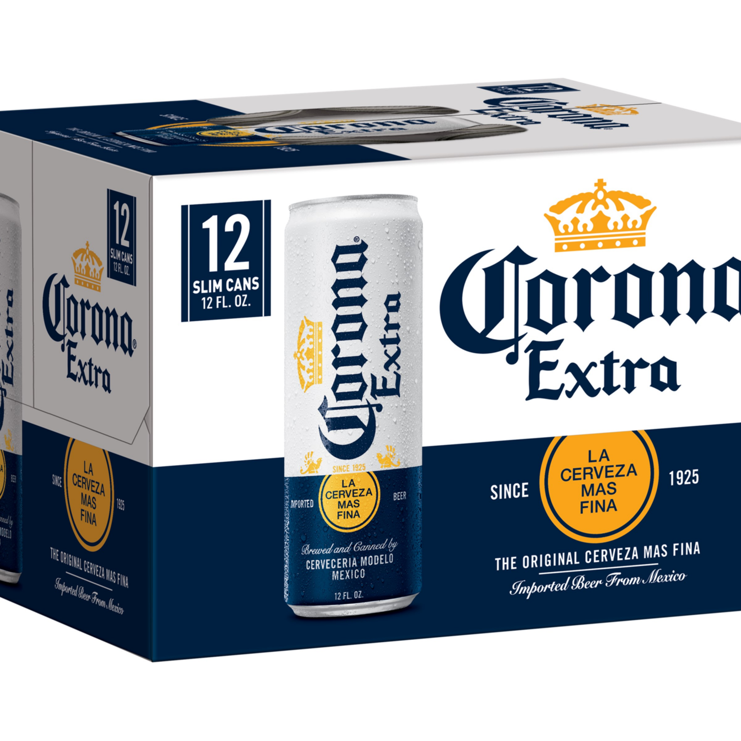 slide 1 of 8, Corona Extra Mexican Lager Beer, 12 pk 12 fl oz Cans, 4.6% ABV, 12 ct; 12 fl oz