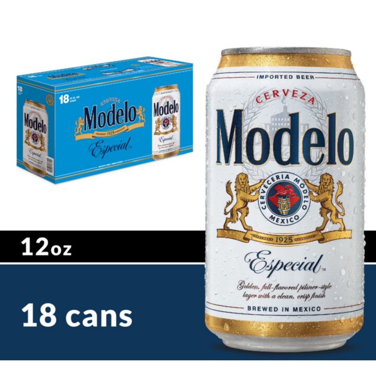 slide 6 of 8, Modelo Especial Mexican Lager Beer, 18 pk 12 fl oz Cans, 4.4% ABV, 18 ct