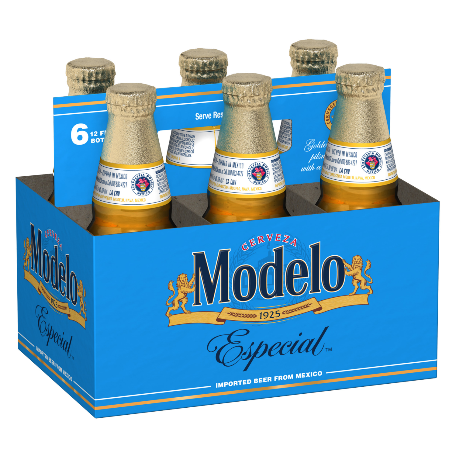 slide 2 of 5, Modelo Especial Mexican Lager Import Beer, 6 ct